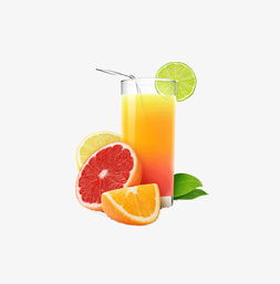 健康生活，從一杯新鮮果汁開始 千庫網高清水果PNG素材免費下載